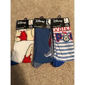 NWT Disney Winnie the Pooh and‎ Eeyore Novelty Sock Bundle 3-Pairs Size 9-13